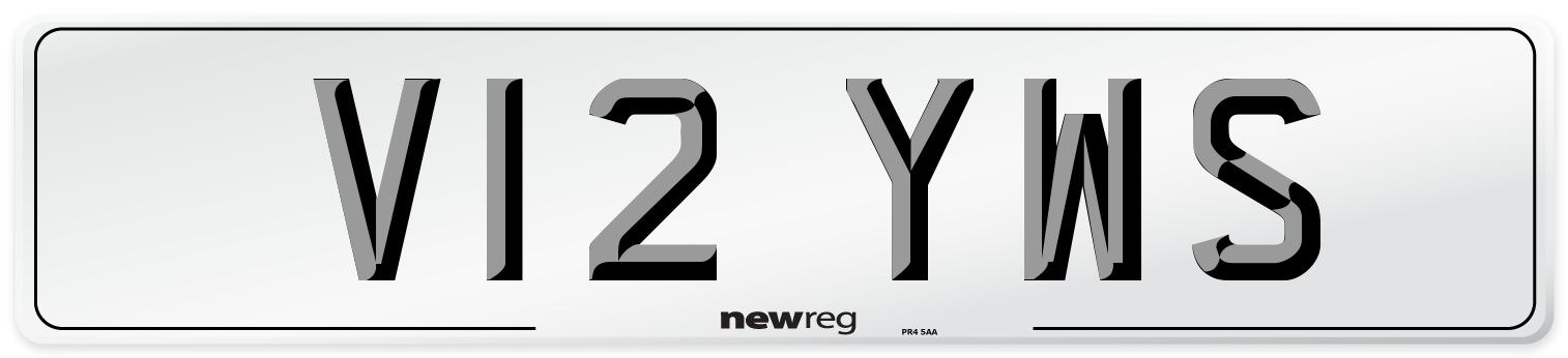 V12 YWS Number Plate from New Reg